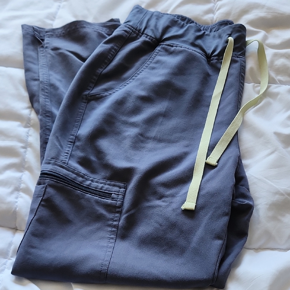Womens Figs Scrub Cargo Pants with Drawstring